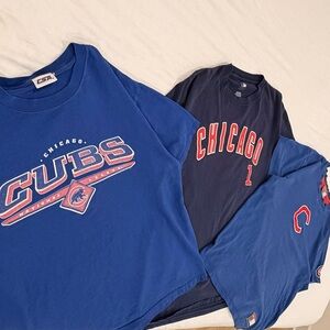 Vintage Bundle of 3 Men's Chicago Cubs Short-Sleeve Graphic Tees Large